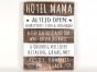 tekstbord 40x30cm hotel mama naturel/antique white 