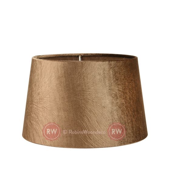 Koper goud velvet velours pampa ronde lampenkappen 30cm