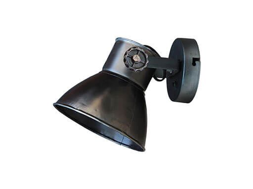 Draaibare en scharnierbare wandlamp zwart Ø 17 cm