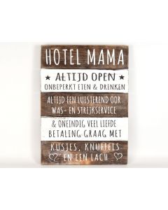 tekstbord 40x30cm hotel mama naturel/antique white 