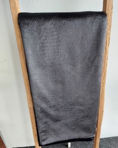 Plaid S croco velvet zwart 100x140
